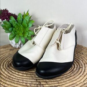 TRIPPEN Wave Moby Lace Up Shoe White Black Leather 40